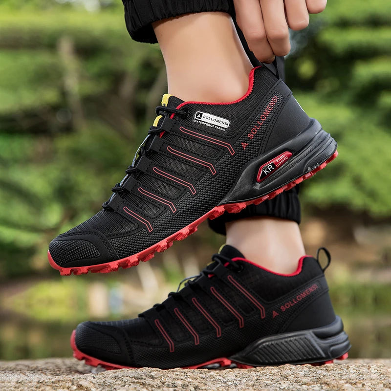Chaussures de randonnée homme résistantes à l'eau et antidérapantes, tout-terrain