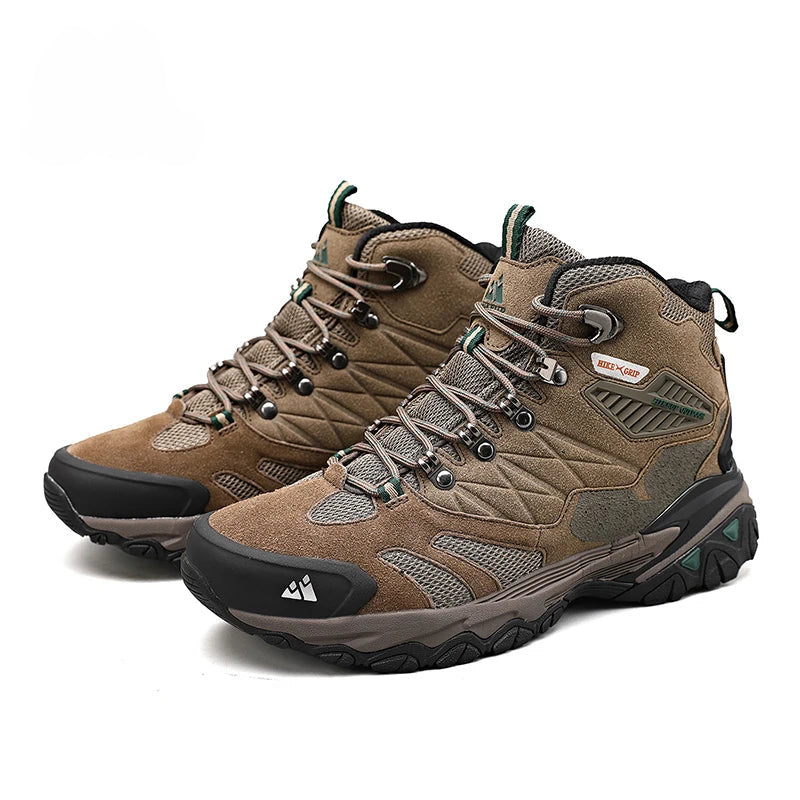 Chaussures de randonnée homme montantes en cuir suédé, chaudes et déperlantes pour l'hiver