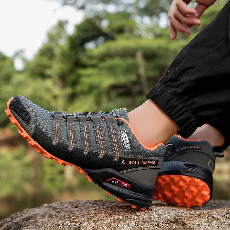 Chaussures de randonnée homme résistantes à l'eau et antidérapantes, tout-terrain