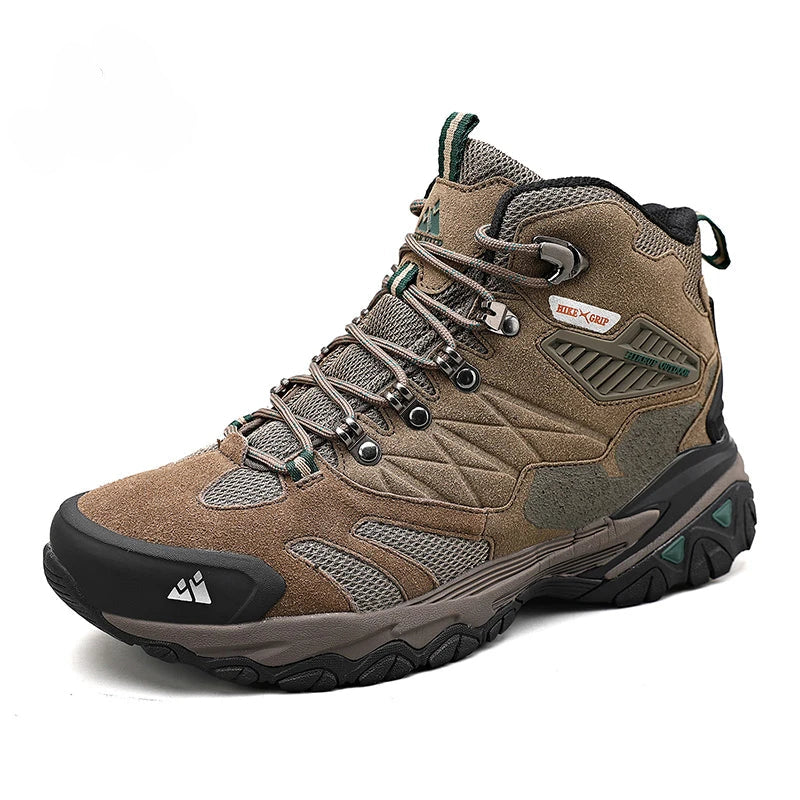 Chaussures de randonnée homme montantes en cuir suédé, chaudes et déperlantes pour l'hiver