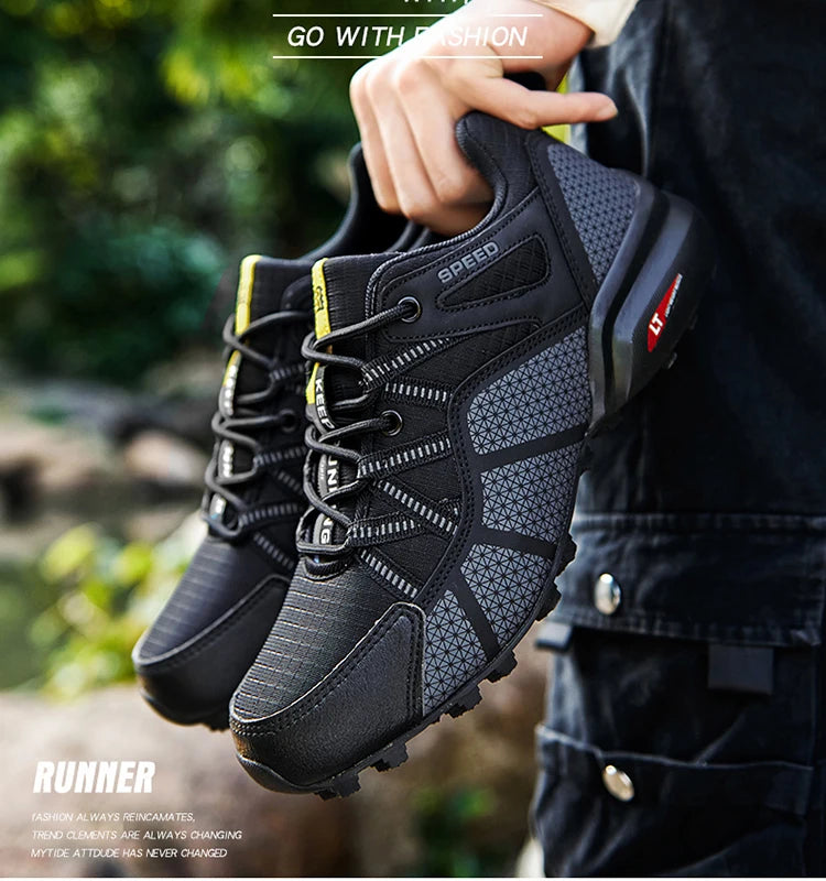 Chaussures de randonnée homme basses résistantes à l'eau et respirantes, tout-terrain
