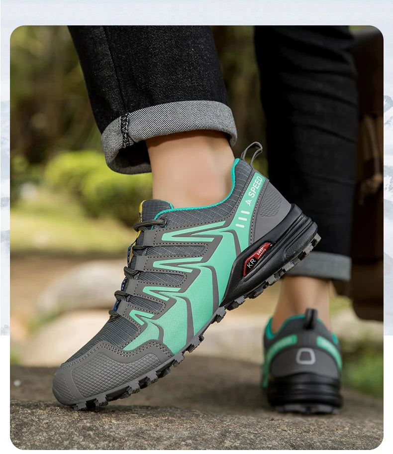 Chaussures de randonnée et trekking homme résistantes à l'eau, semelle crantée