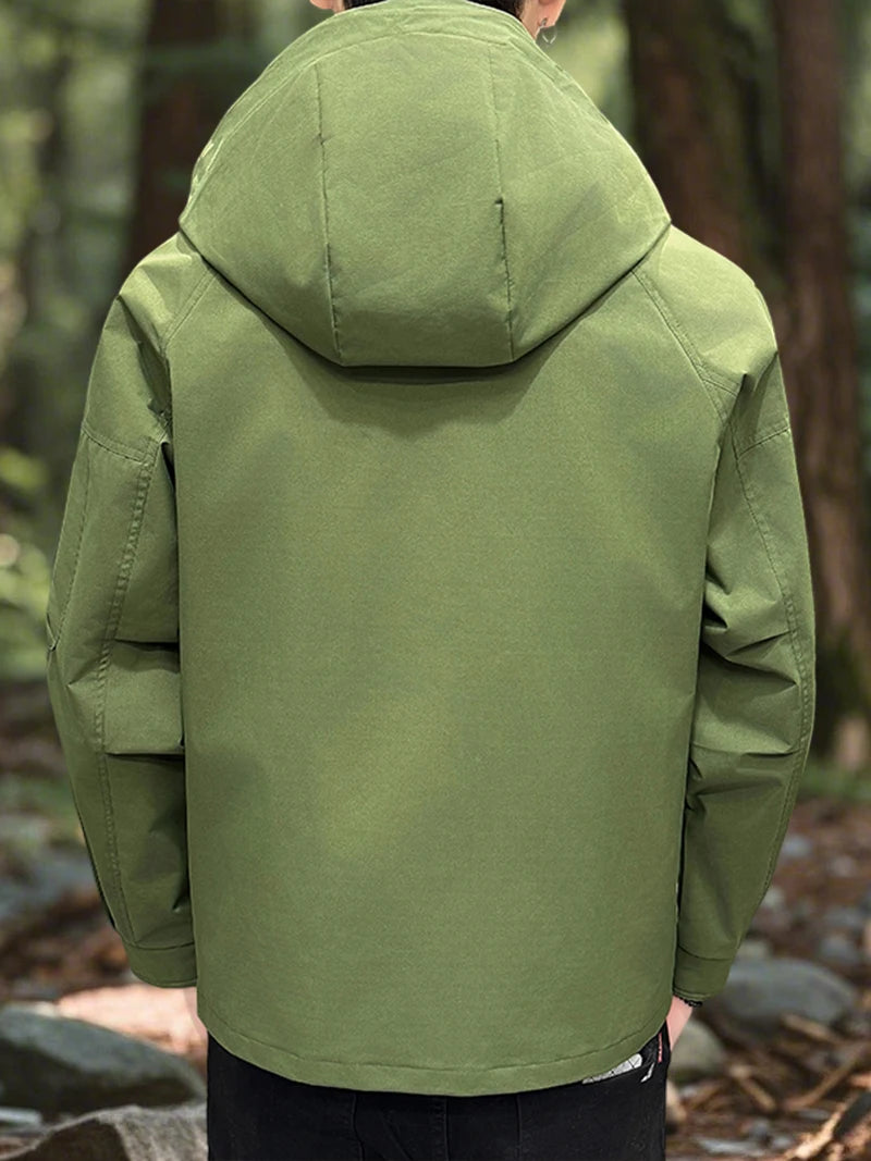 Veste de randonnée homme softshell à capuche, coupe-vent