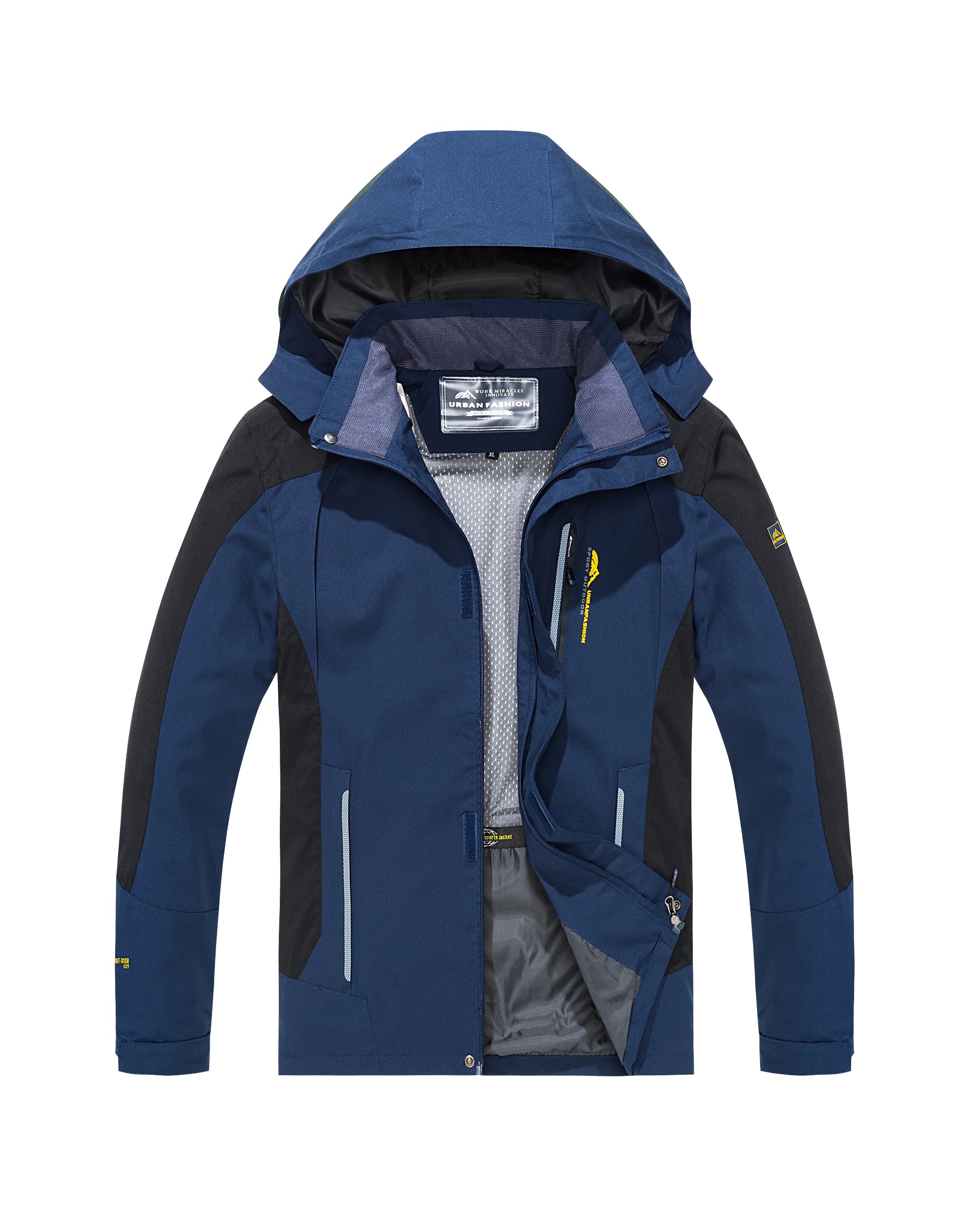 Veste de randonnée homme coupe-vent à capuche, grandes tailles (jusqu'au 8XL)