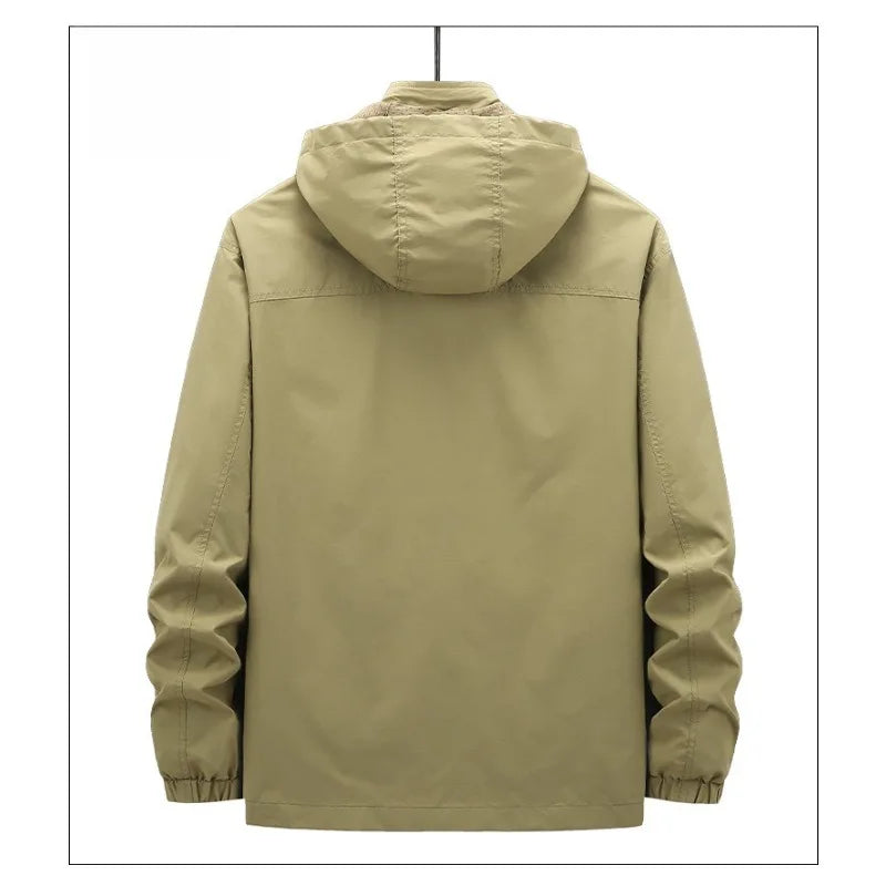 Veste de randonnée homme à capuche amovible, respirante