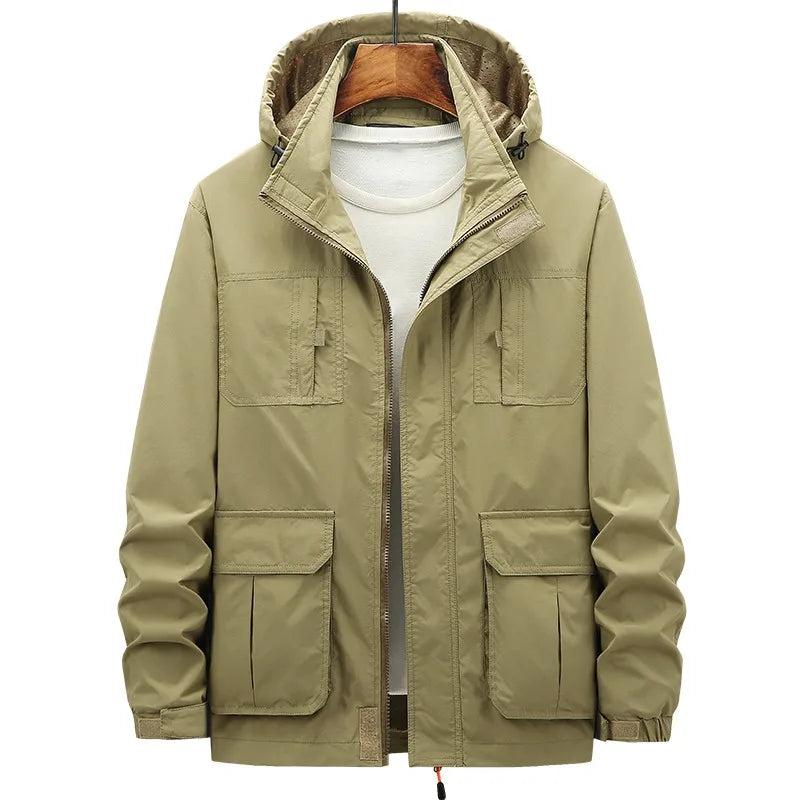Veste de randonnée homme à capuche amovible, respirante