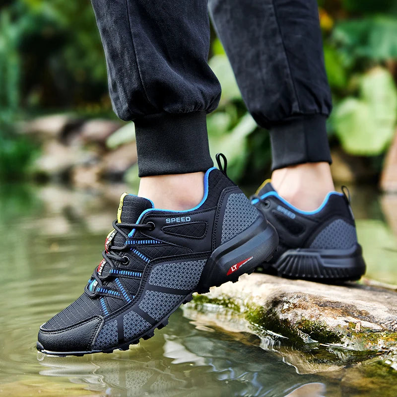 Chaussures de randonnée homme basses résistantes à l'eau et respirantes, tout-terrain