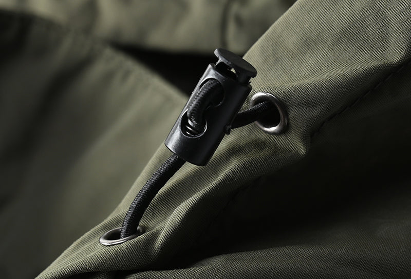 Veste de randonnée homme coupe-vent tactique à capuche amovible