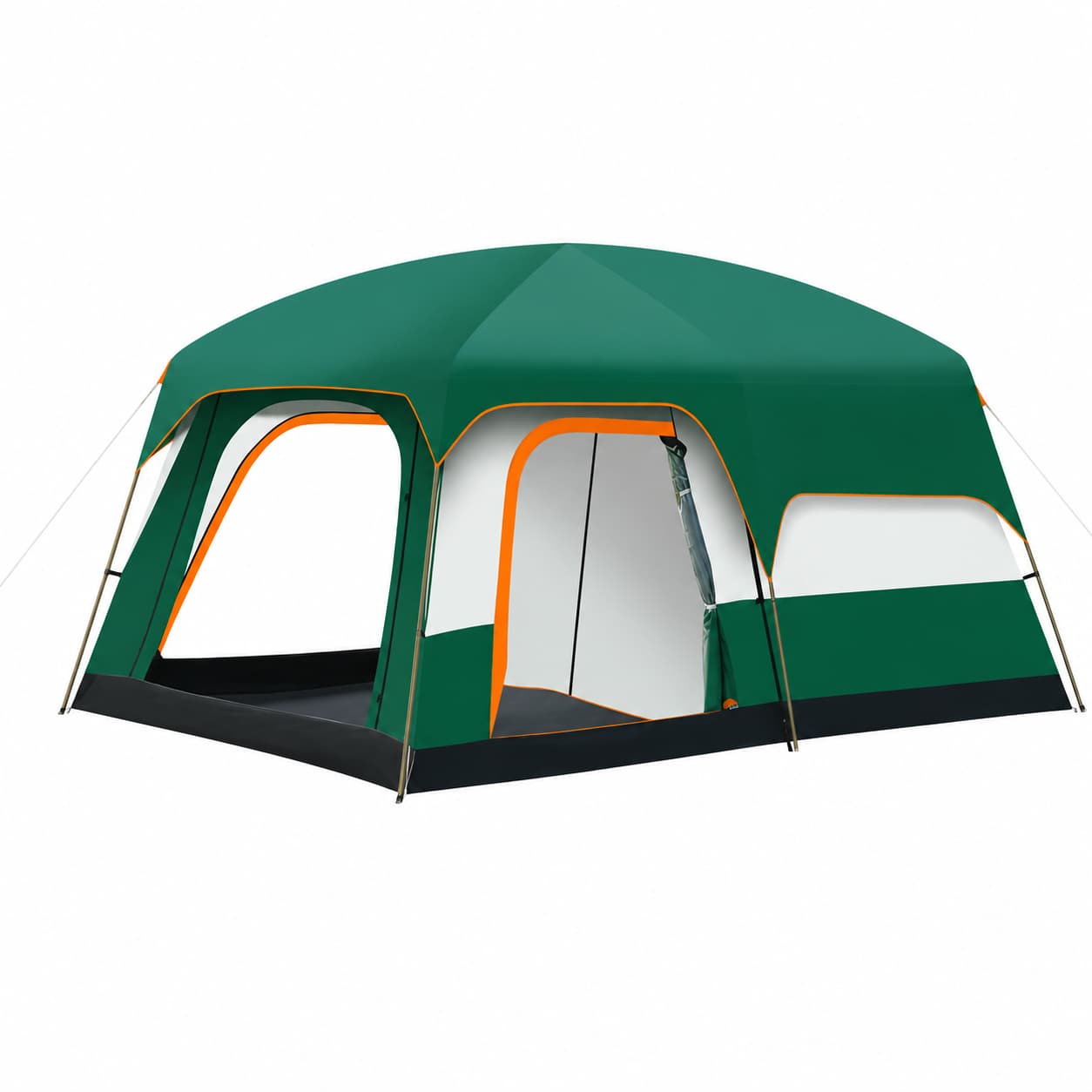 Tente de randonnée et camping familiale tunnel, 2 chambres (3-6 personnes)