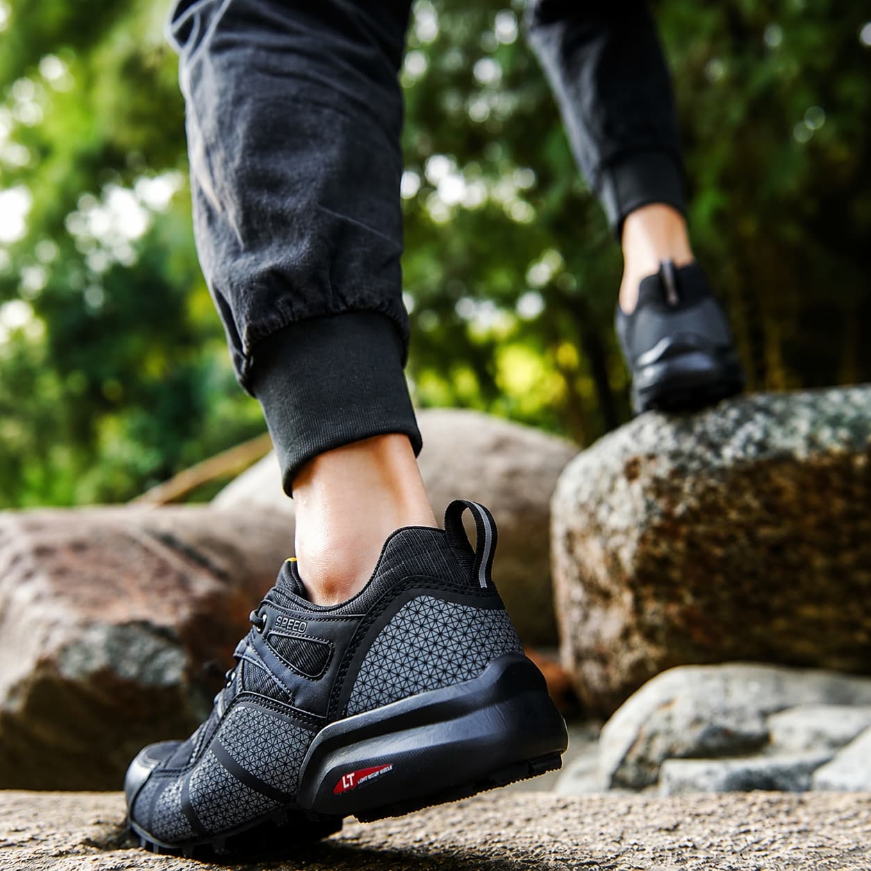 Chaussures de randonnée homme basses résistantes à l'eau et respirantes, tout-terrain