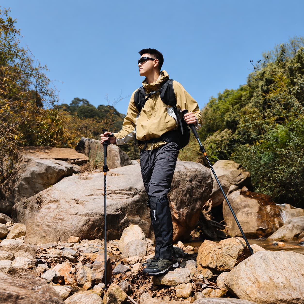 Bâton de randonnée pliable en fibre de carbone Naturehike, ultraléger