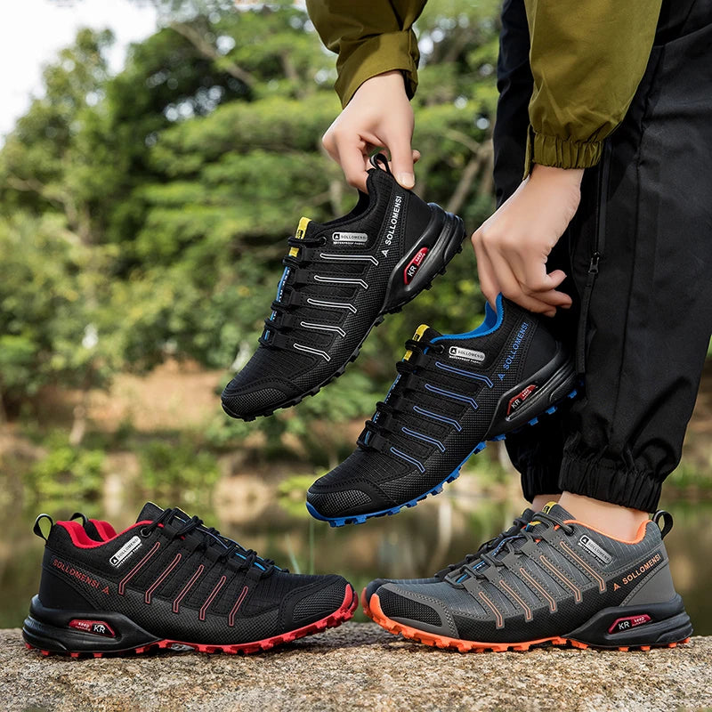 Chaussures de randonnée homme résistantes à l'eau et antidérapantes, tout-terrain