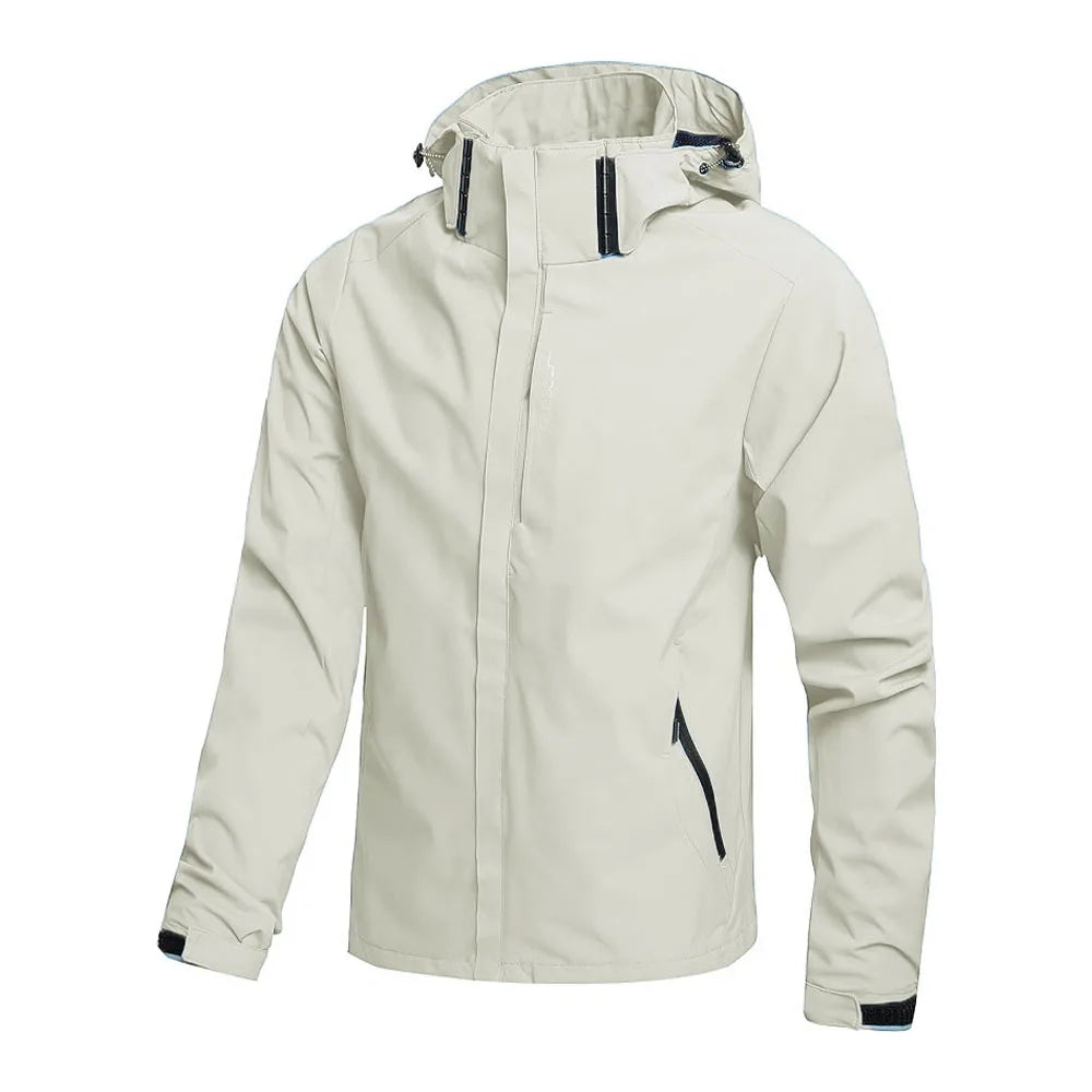 Veste de randonnée homme imperméable à capuche, légère (coupe-pluie)