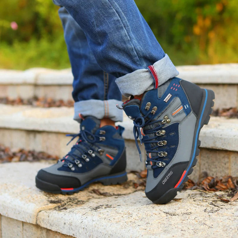 Chaussures de randonnée homme montantes résistantes à l'eau, à effet rehaussant