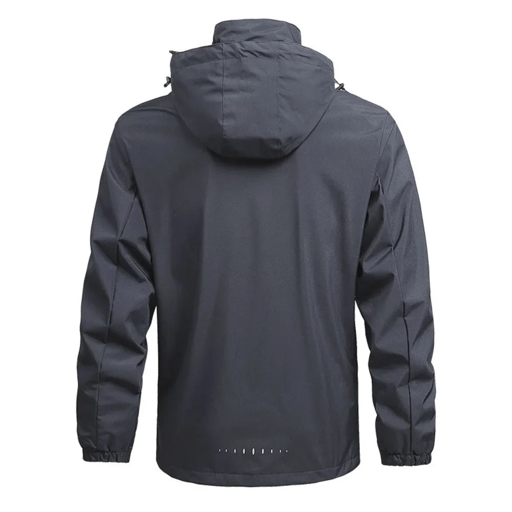 Veste de randonnée homme imperméable à capuche, légère (coupe-pluie)
