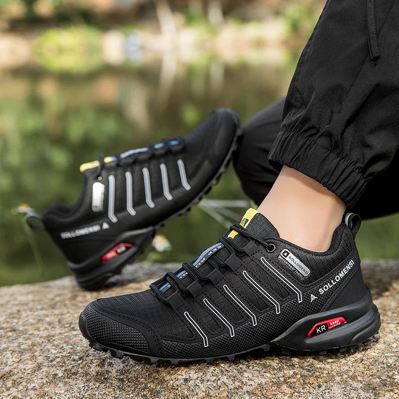 Chaussures de randonnée homme résistantes à l'eau et antidérapantes, tout-terrain