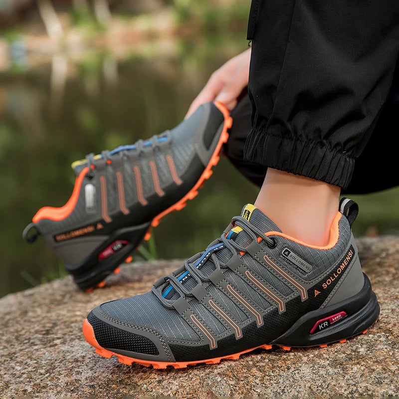 Chaussures de randonnée homme résistantes à l'eau et antidérapantes, tout-terrain