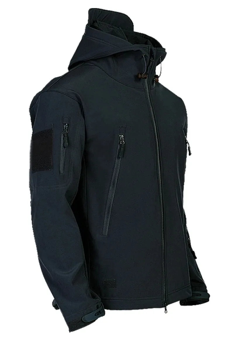 Veste de randonnée homme softshell à capuche, coupe-vent et déperlante