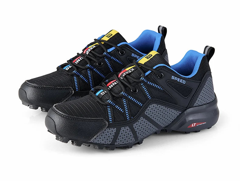 Chaussures de randonnée homme résistantes à l'eau à tige mi-haute, antidérapantes