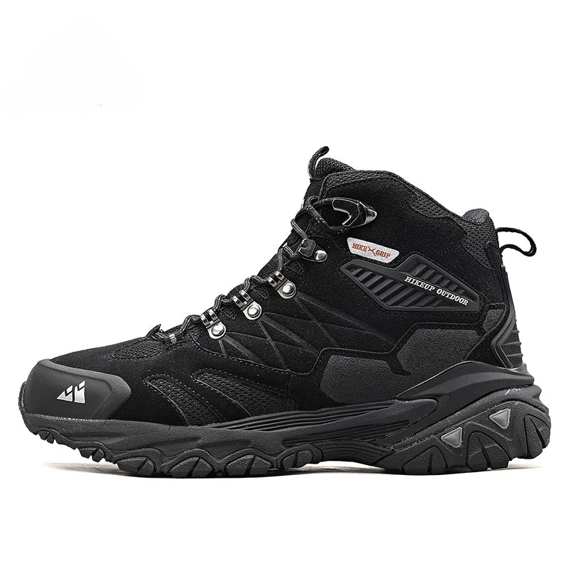 Chaussures de randonnée homme montantes en cuir suédé, chaudes et déperlantes pour l'hiver