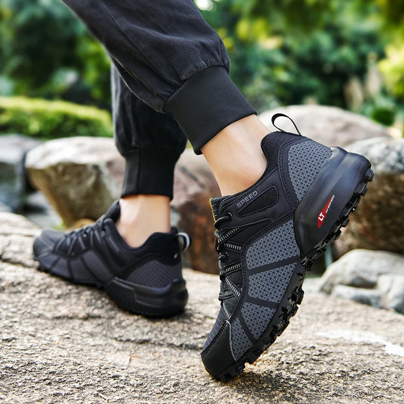 Chaussures de randonnée homme basses résistantes à l'eau et respirantes, tout-terrain