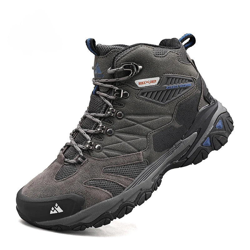 Chaussures de randonnée homme montantes en cuir suédé, chaudes et déperlantes pour l'hiver