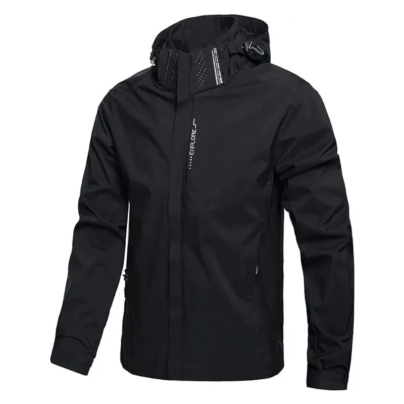 Veste de randonnée homme imperméable à capuche, légère (coupe-pluie)
