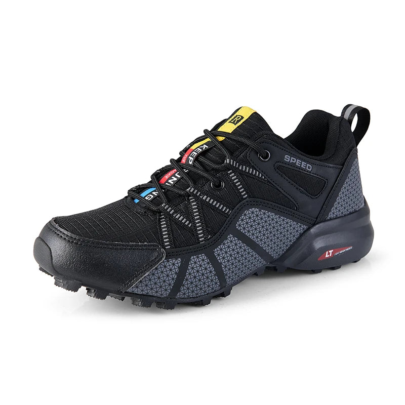 Chaussures de randonnée homme résistantes à l'eau à tige mi-haute, antidérapantes
