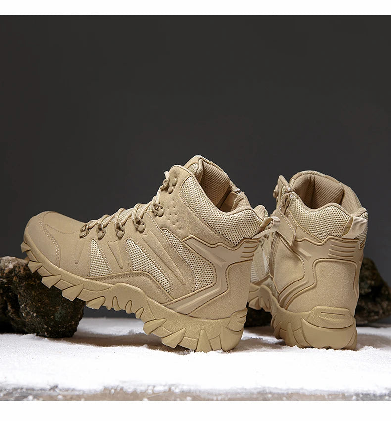 Chaussures de randonnée homme tactiques semi-montantes, robustes et antidérapantes