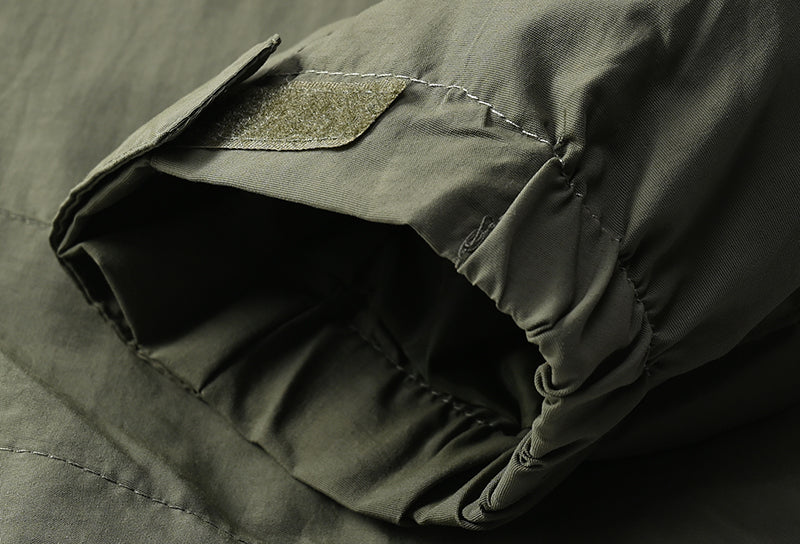 Veste de randonnée homme coupe-vent tactique à capuche amovible