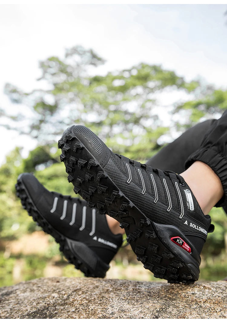Chaussures de randonnée homme résistantes à l'eau et antidérapantes, tout-terrain