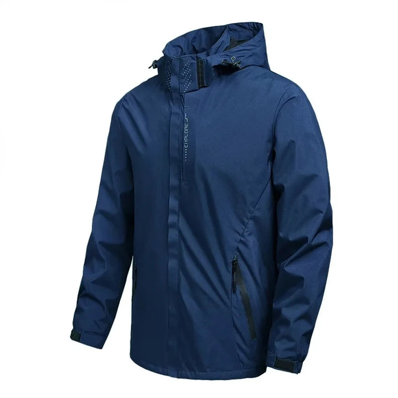 Veste de randonnée homme imperméable à capuche, légère (coupe-pluie)