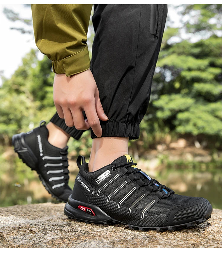 Chaussures de randonnée homme résistantes à l'eau et antidérapantes, tout-terrain