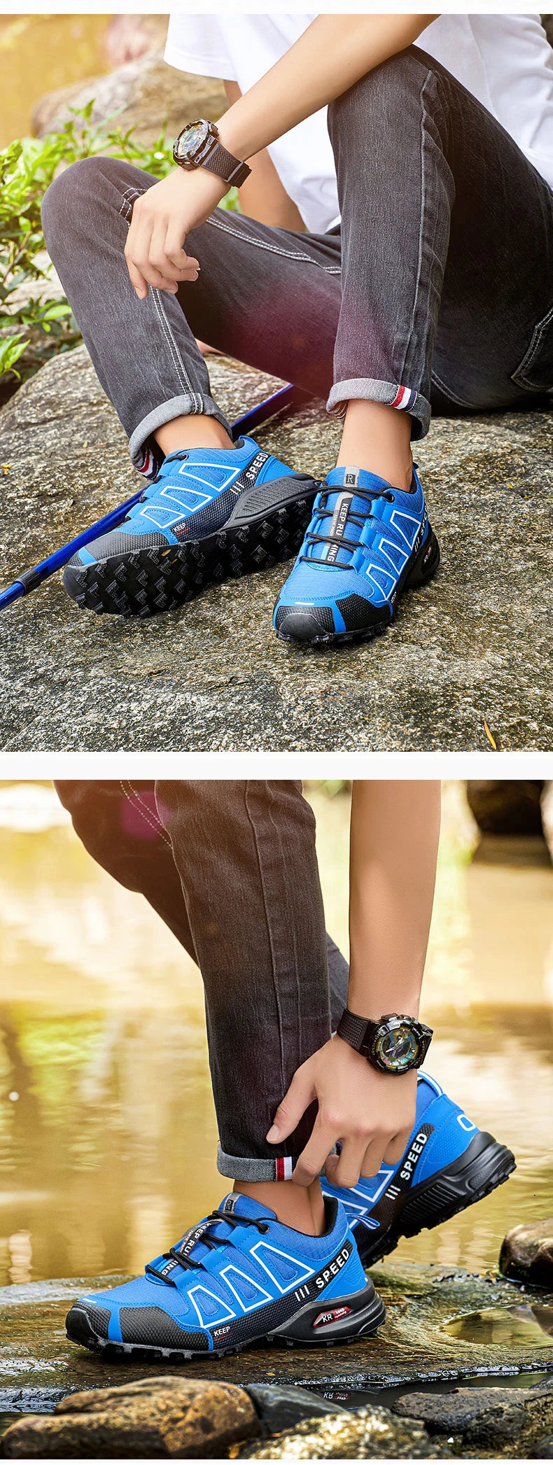 Chaussures de randonnée homme légères et respirantes, antidérapantes