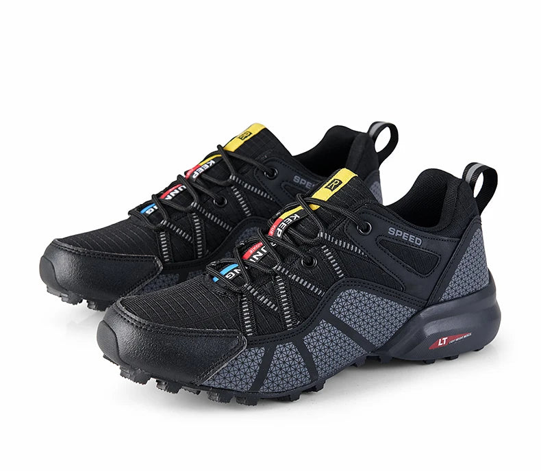 Chaussures de randonnée homme résistantes à l'eau à tige mi-haute, antidérapantes