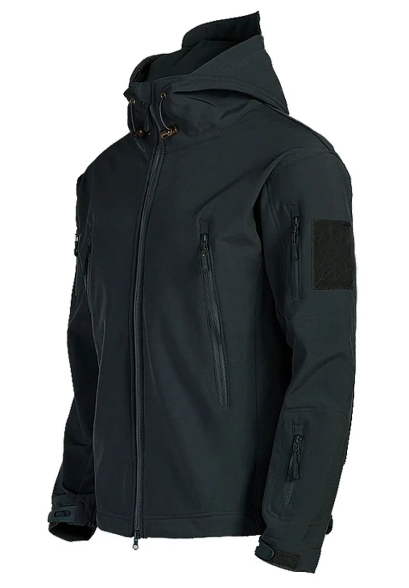 Veste de randonnée homme softshell à capuche, coupe-vent et déperlante