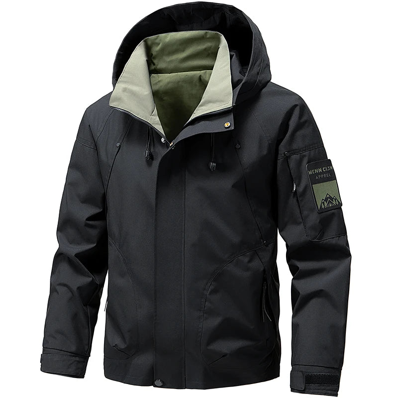 Veste de randonnée homme softshell à capuche, coupe-vent