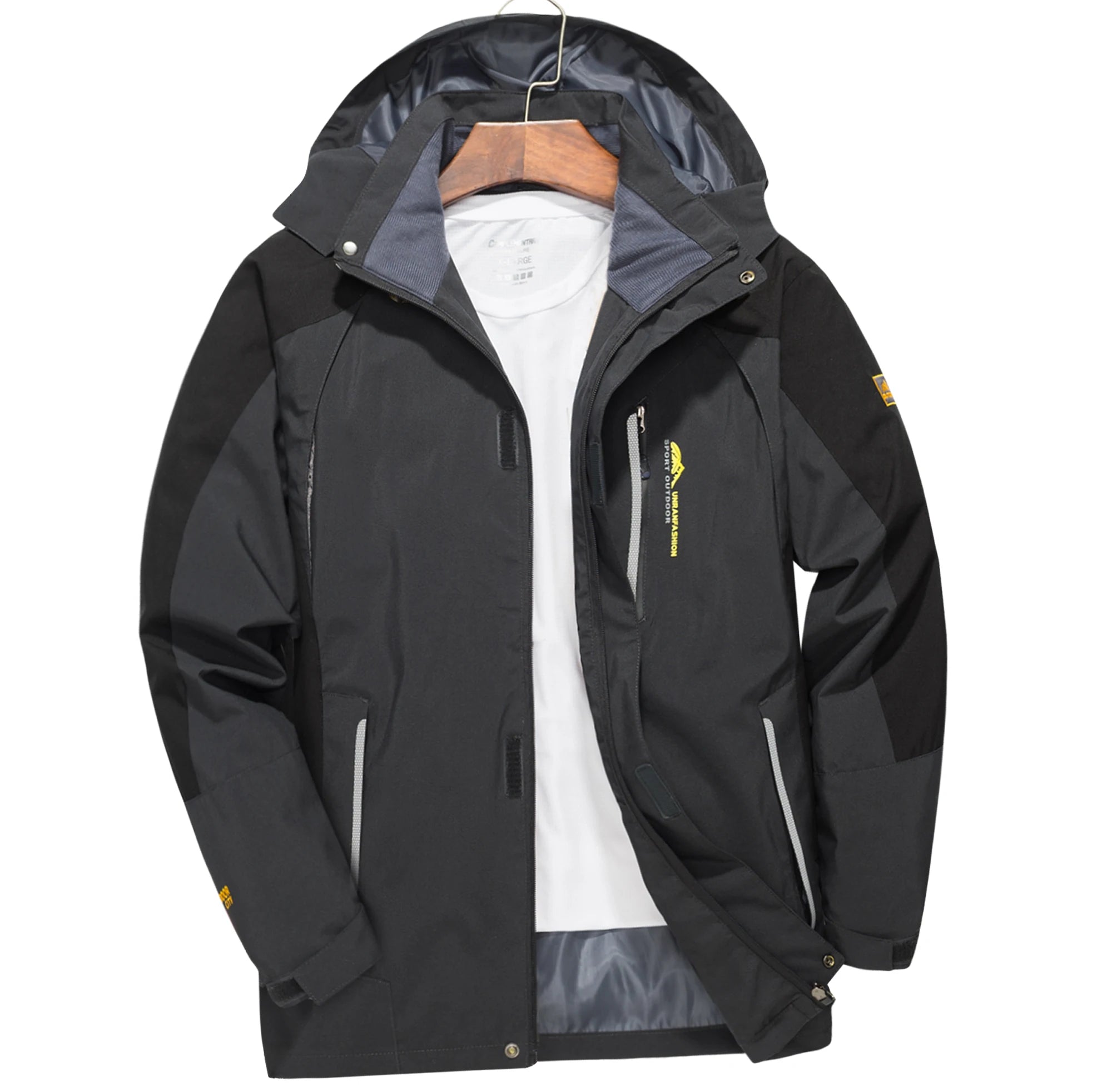 Veste de randonnée homme coupe-vent à capuche, grandes tailles (jusqu'au 8XL)