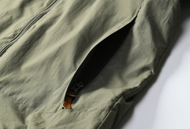 Veste de randonnée homme coupe-vent tactique à capuche amovible