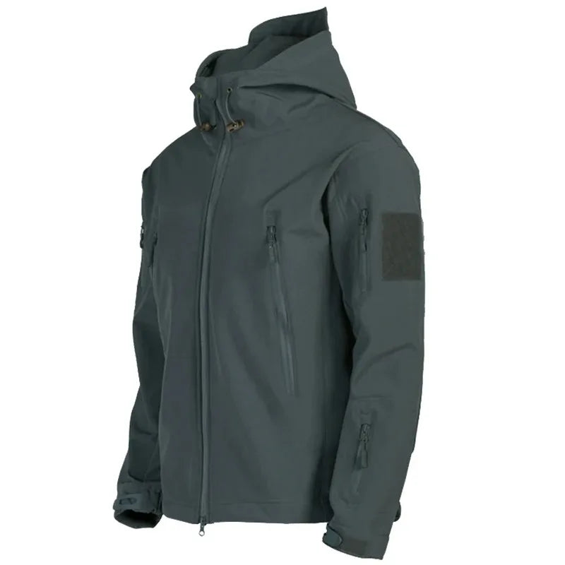 Veste de randonnée homme softshell à capuche, coupe-vent et déperlante