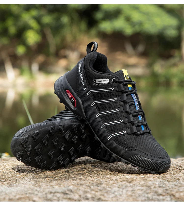 Chaussures de randonnée homme résistantes à l'eau et antidérapantes, tout-terrain