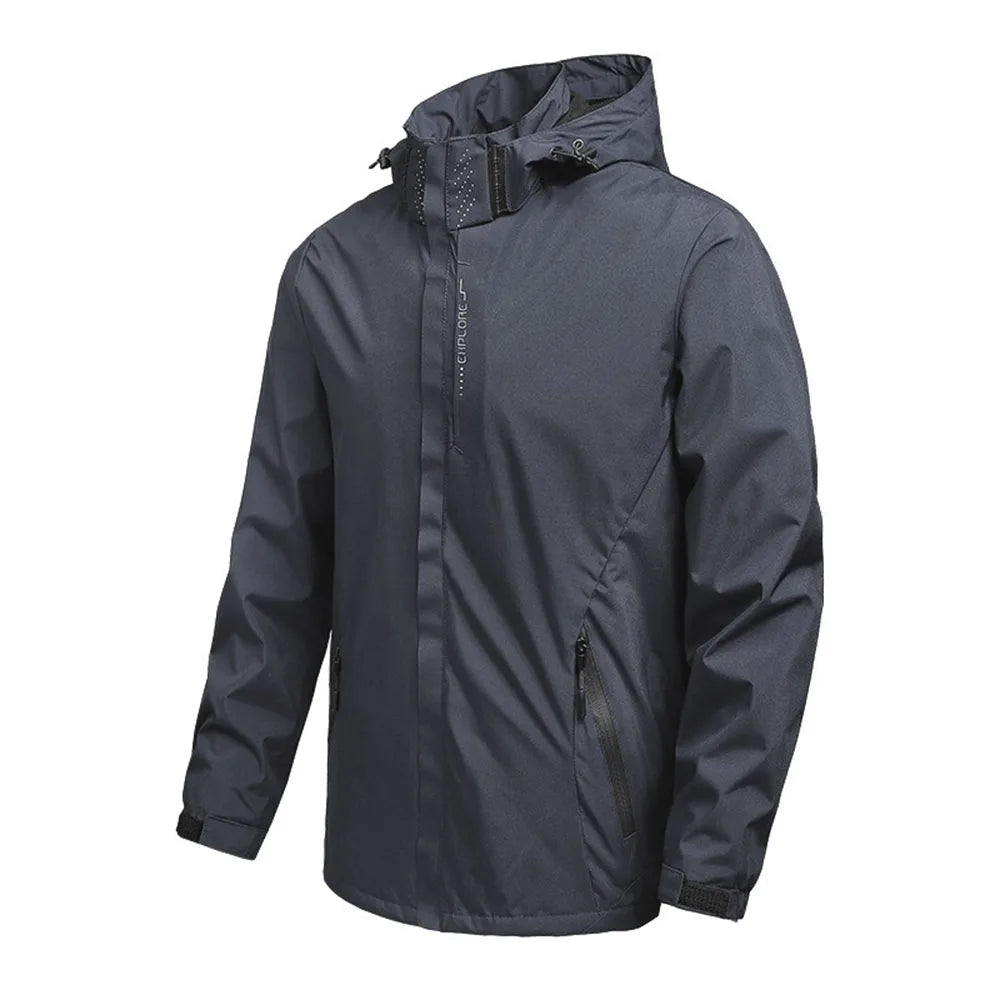 Veste de randonnée homme imperméable à capuche, légère (coupe-pluie)