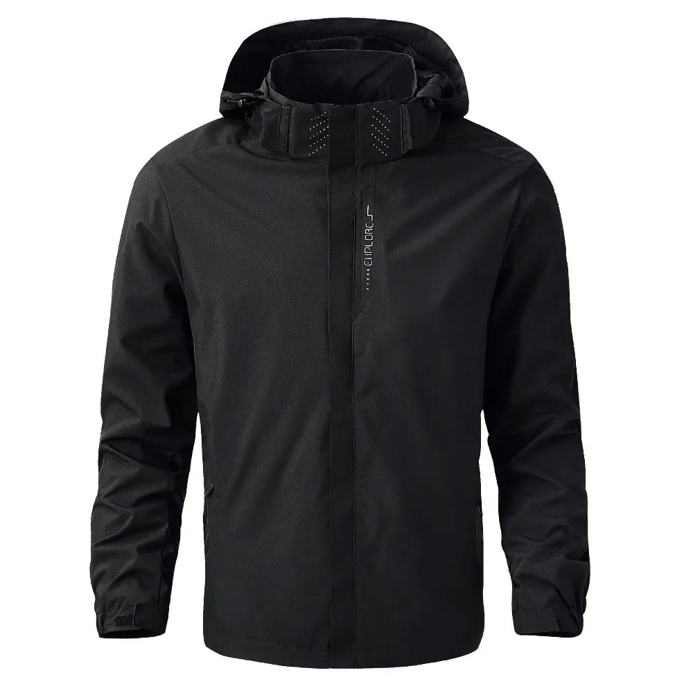 Veste de randonnée homme imperméable à capuche, légère (coupe-pluie)