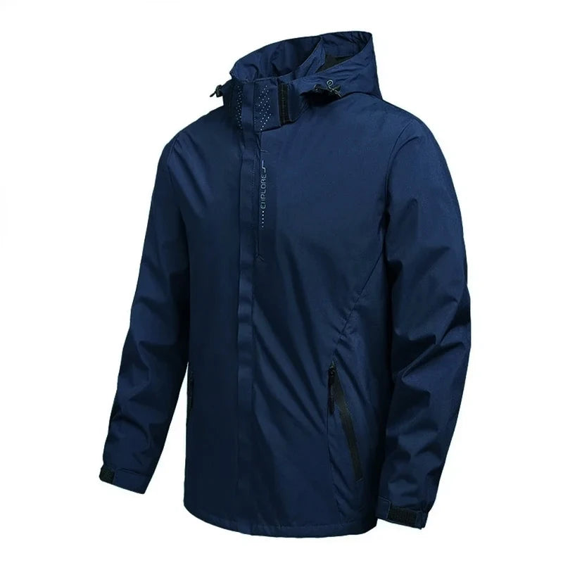 Veste de randonnée homme imperméable à capuche, légère (coupe-pluie)
