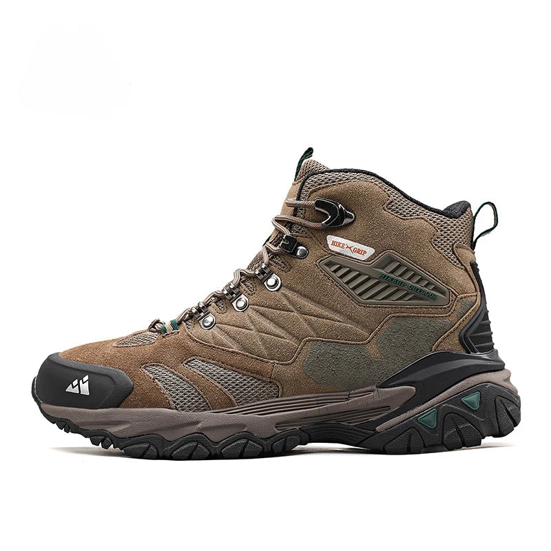 Chaussures de randonnée homme montantes en cuir suédé, chaudes et déperlantes pour l'hiver