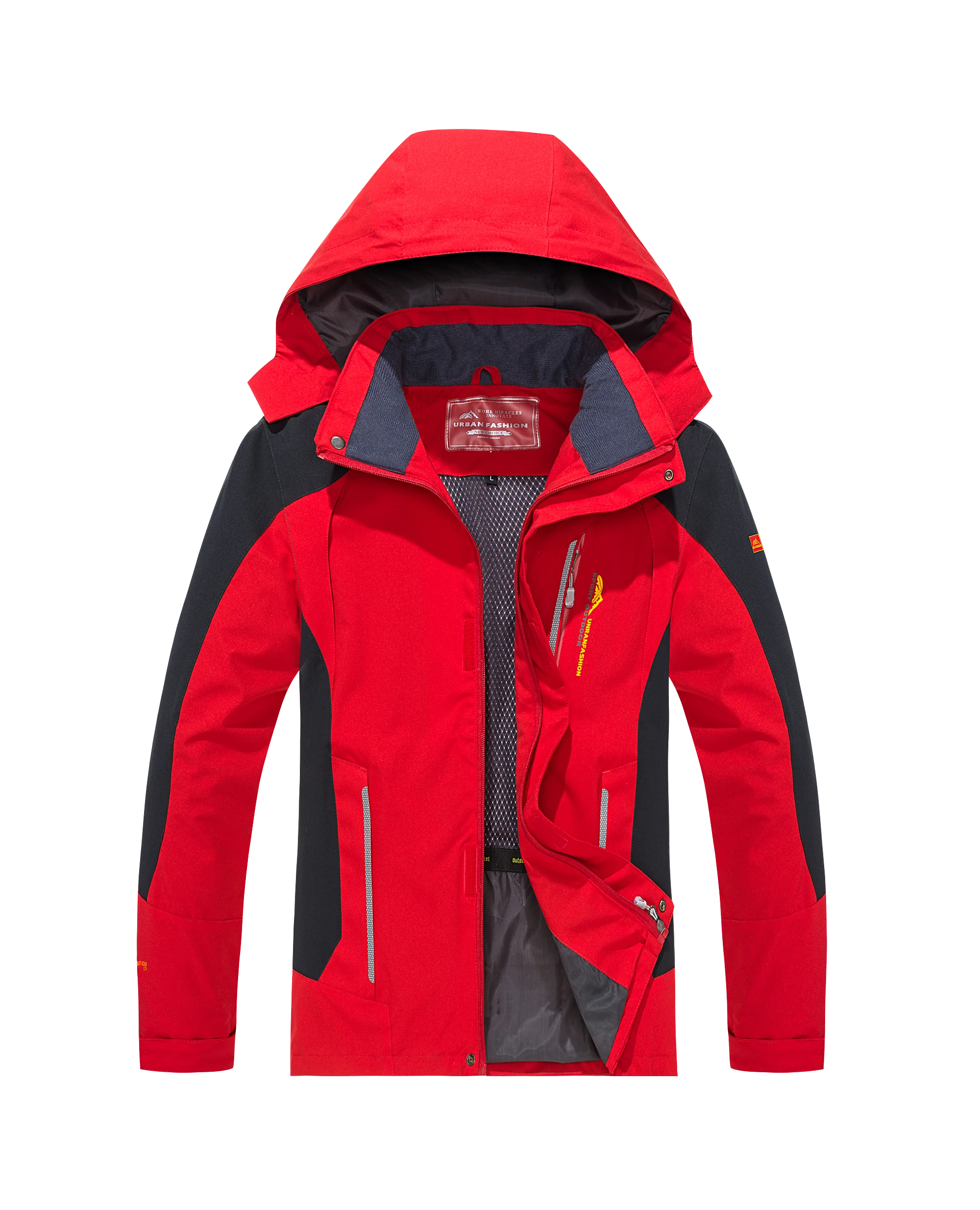 Veste de randonnée homme coupe-vent à capuche, grandes tailles (jusqu'au 8XL)