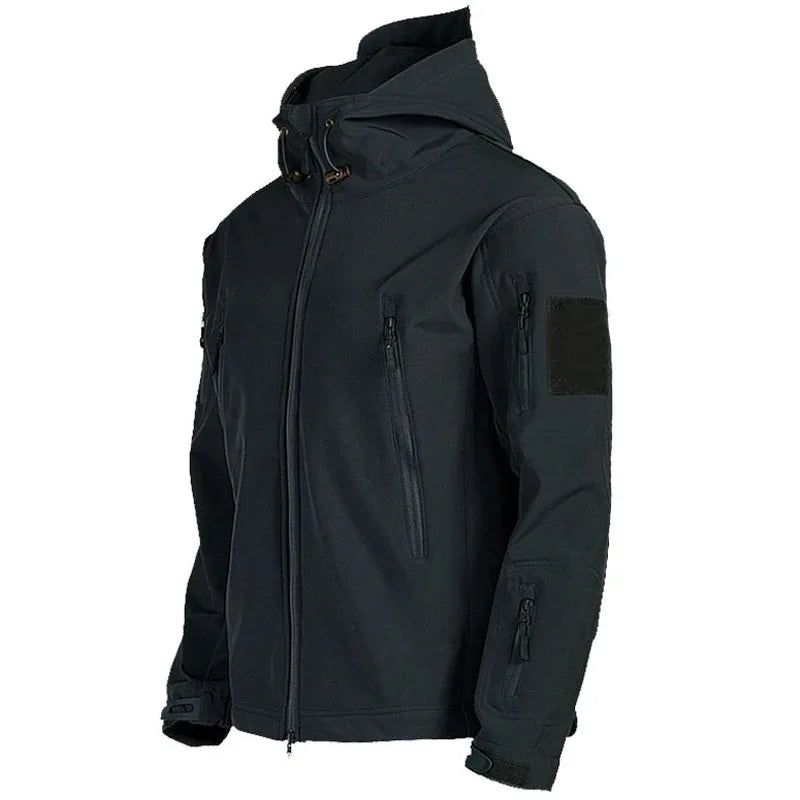 Veste de randonnée homme softshell à capuche, coupe-vent et déperlante