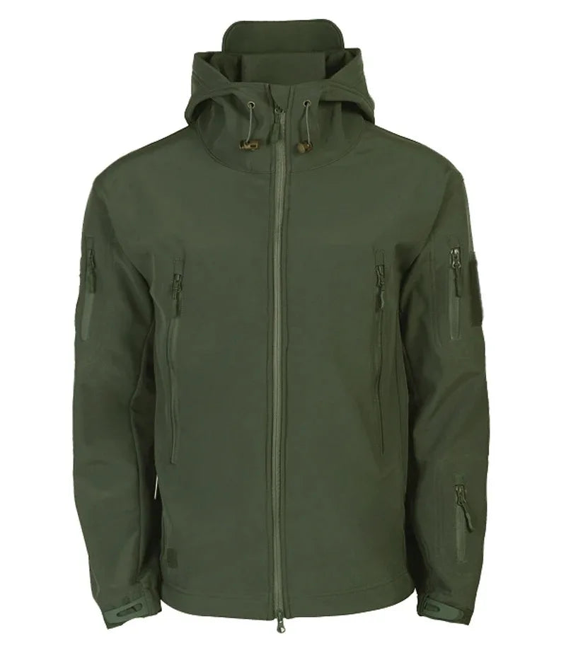 Veste de randonnée homme softshell à capuche, coupe-vent et déperlante