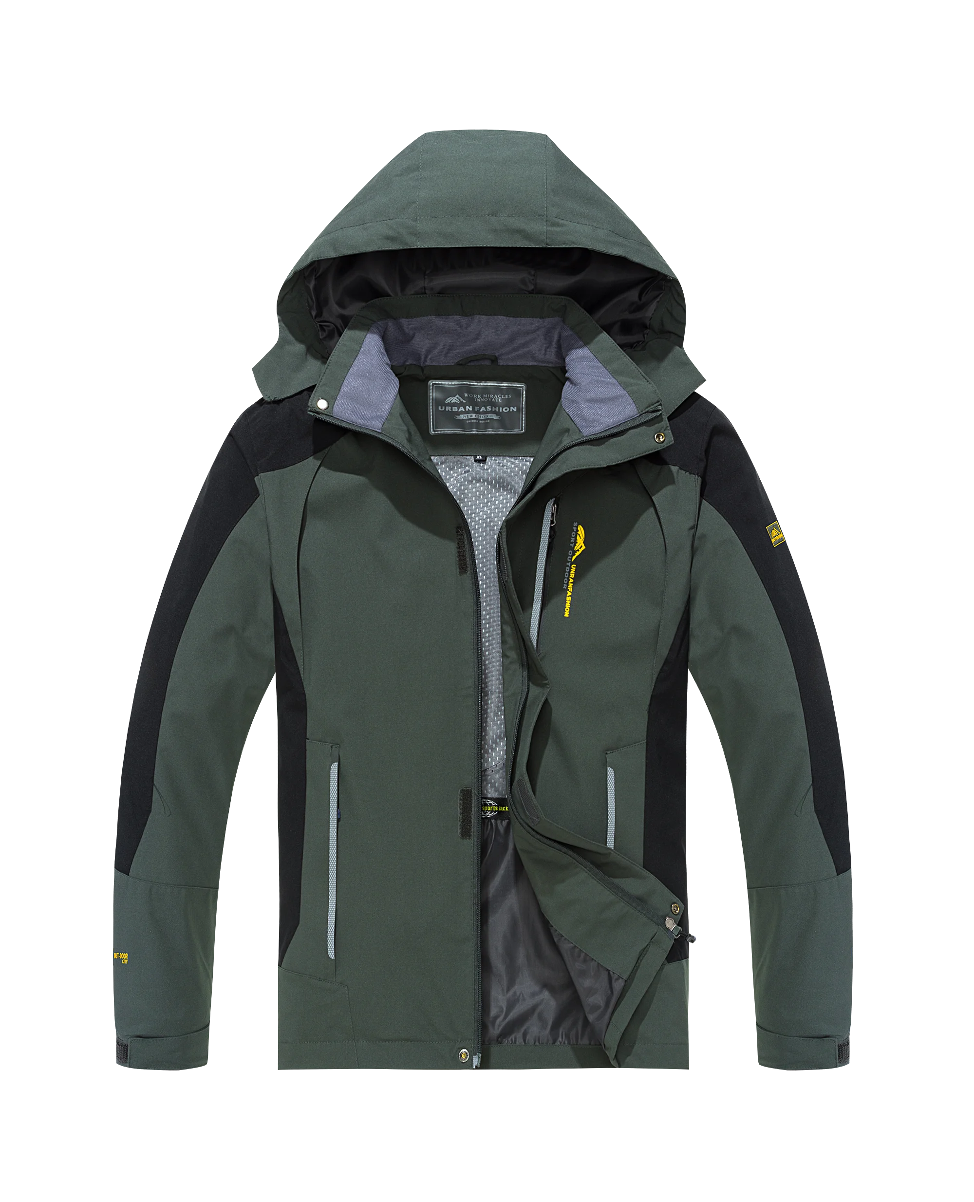 Veste de randonnée homme coupe-vent à capuche, grandes tailles (jusqu'au 8XL)