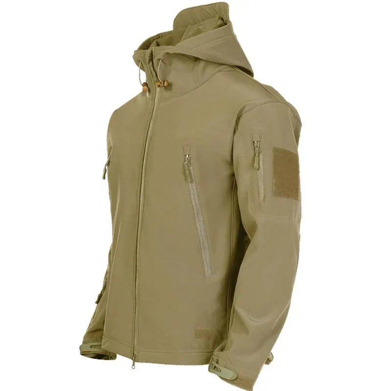 Veste de randonnée homme softshell à capuche, coupe-vent et déperlante